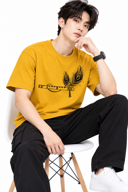 Attitude T-Shirts for Men | India's Number one Trending Brand | Murli Printed | 100% Pure Cotton Oversized Printed Tee