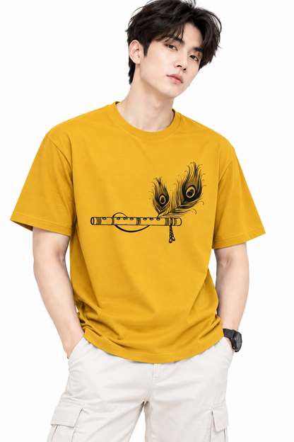 Attitude T-Shirts for Men | India's Number one Trending Brand | Murli Printed | 100% Pure Cotton Oversized Printed Tee