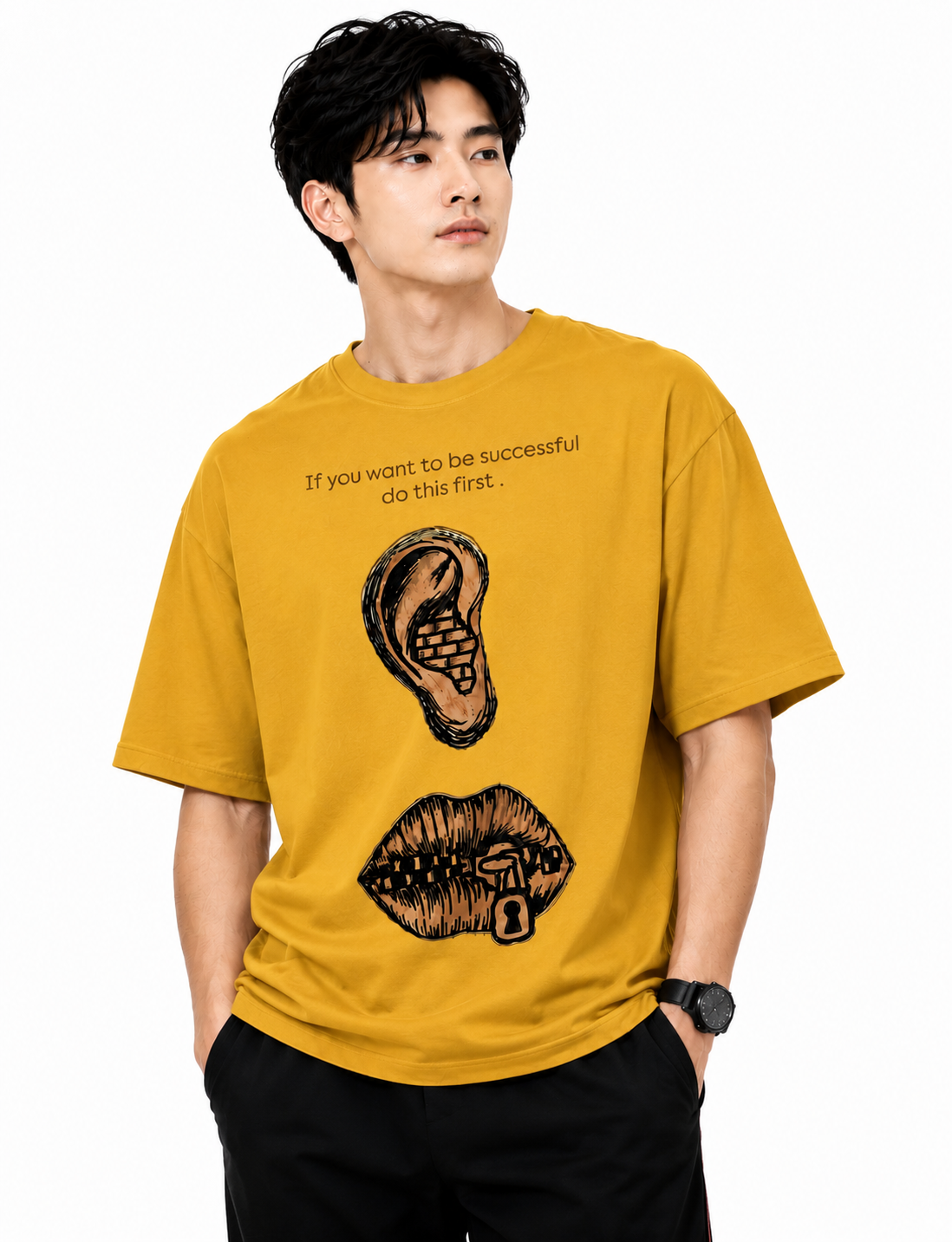 Attitude Men Slogan Printed Oversized tshirt For Men| Slogan Trending T- Shirt