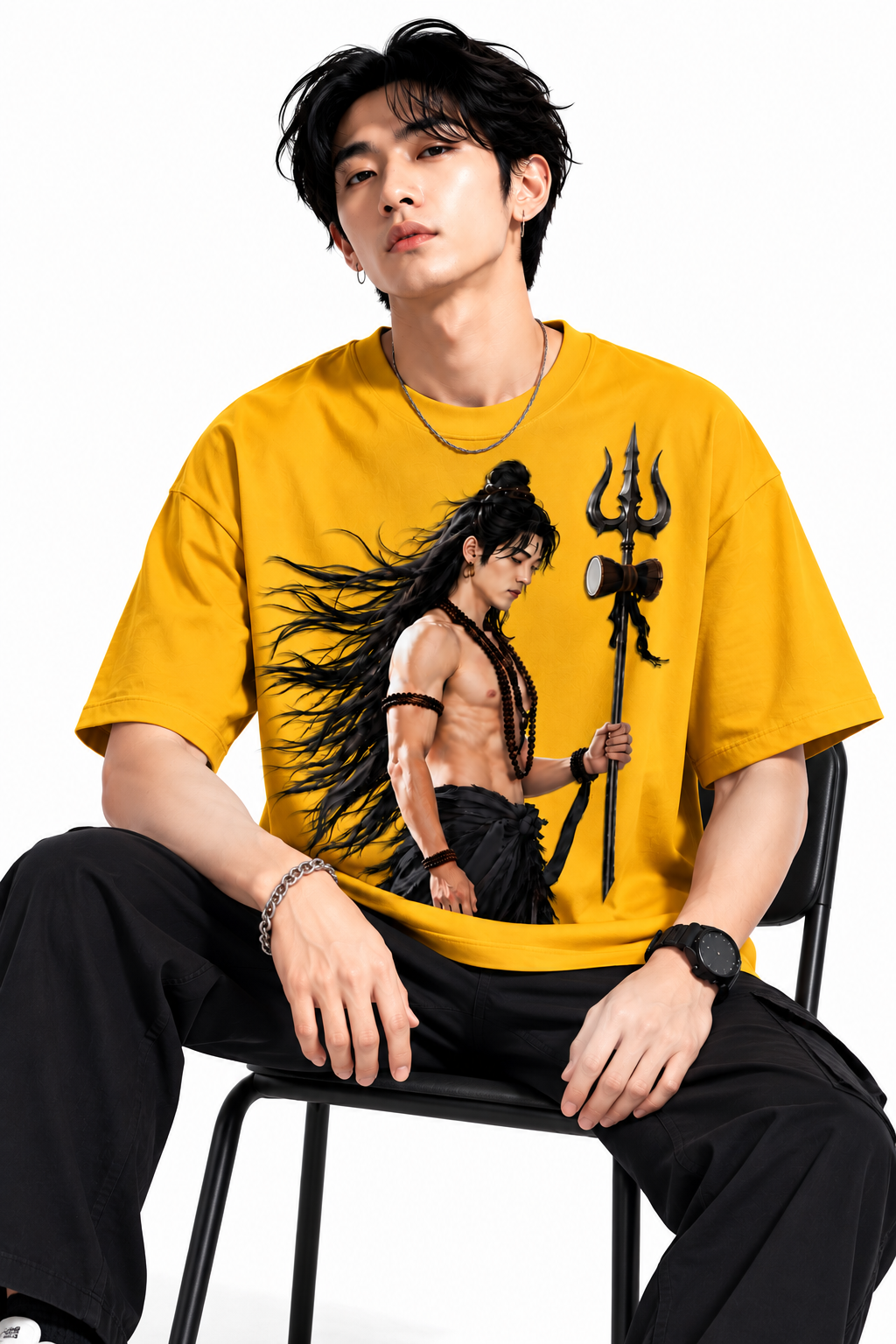 Attitude T-Shirts for Men | Mahadev Printed t shirt | Oversized 100% Pure Cotton T Shirt