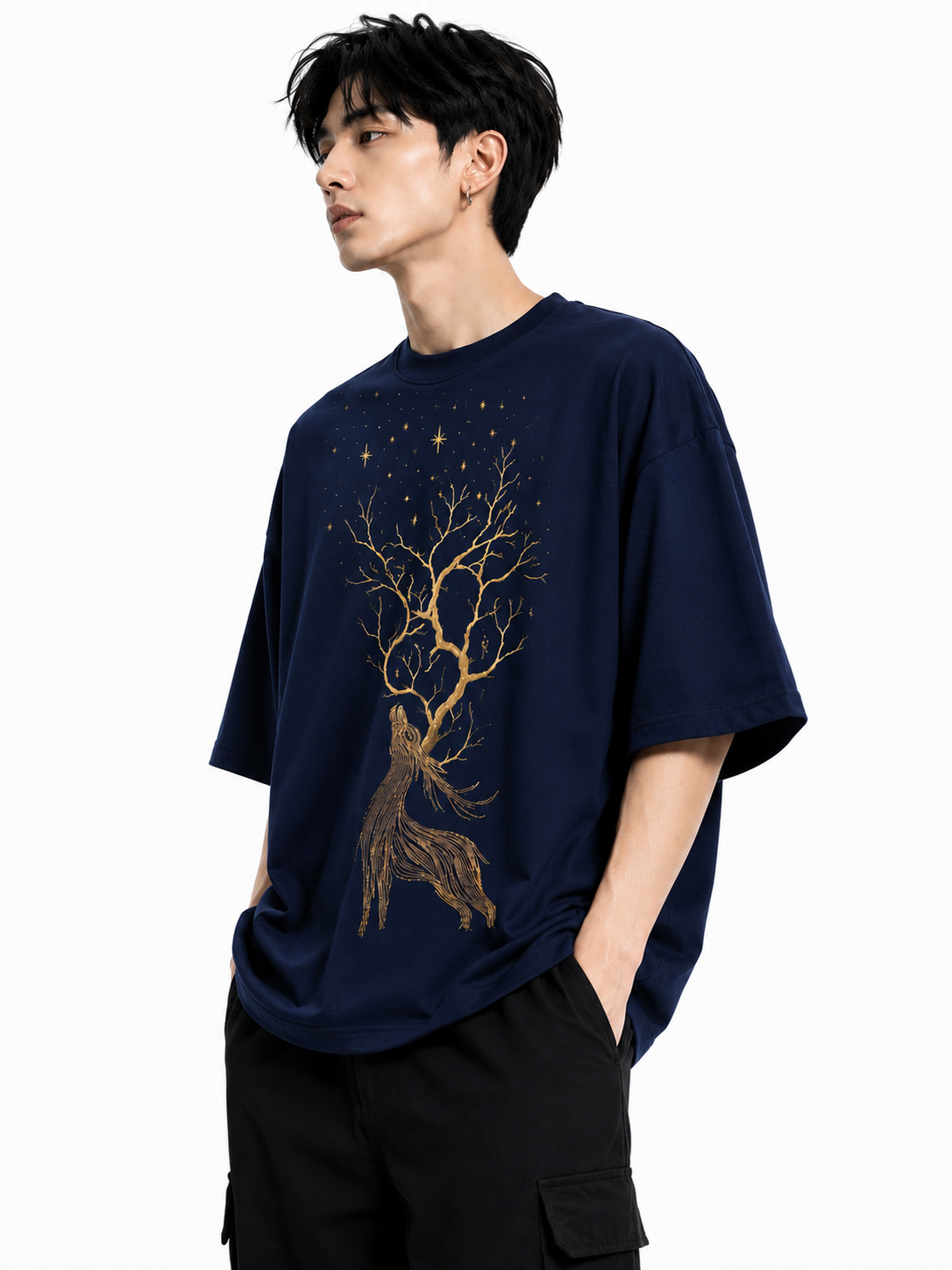 Attitude T-Shirts for Men | Oversized T-Shirt | Wild Life Printed t shirt | 100% Pure Cotton T Shirt