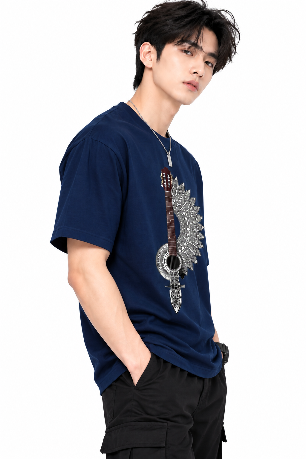 Attitude T-Shirts for Men | Guitar t shirt | Oversized Printed T-Shirt |  100% Pure Cotton T Shirt