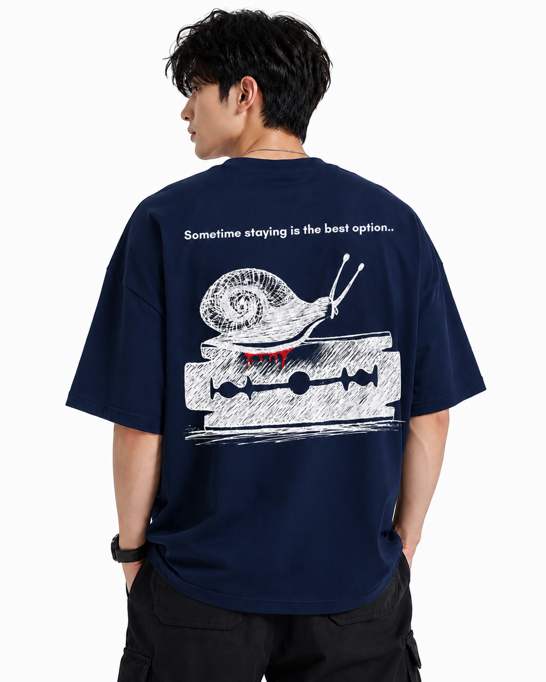Attitude men slogan Printed Oversized tshirt | Baggy T Shirt