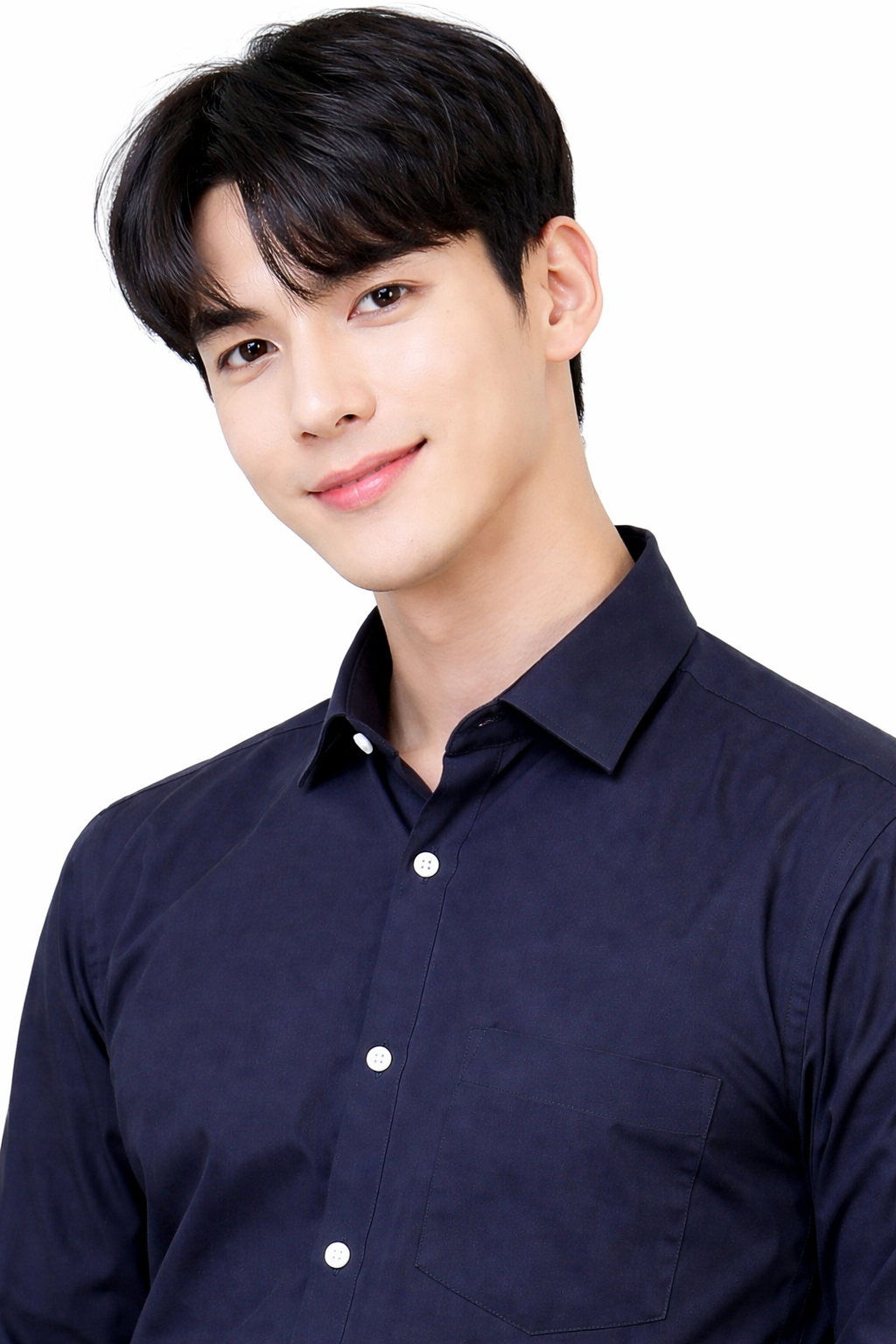 Attitude Start of Fashion Men’s Navy Blue Slim Fit Formal Shirt