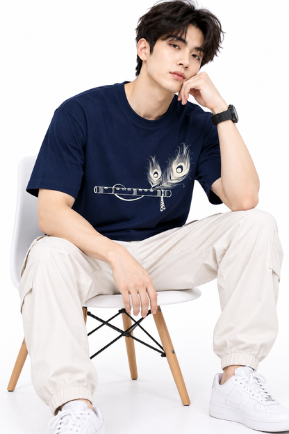 Attitude T-Shirts for Men | India's Number one Trending Brand | Murli Printed | 100% Pure Cotton Oversized Printed Tee