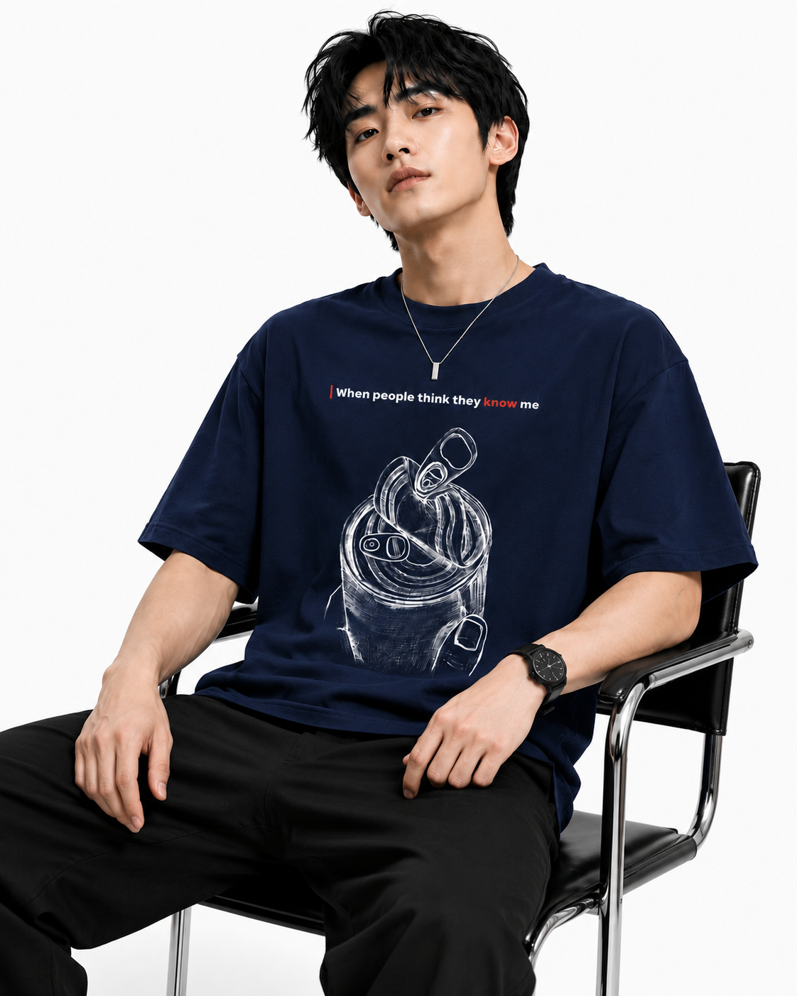 Attitude T-Shirts for Men | Oversized Slogan Printed T-Shirt for Men | Cotton T Shirt For Men