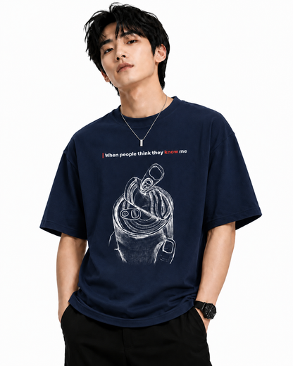 Attitude T-Shirts for Men | Oversized Slogan Printed T-Shirt for Men | Cotton T Shirt For Men