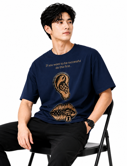 Attitude Men Slogan Printed Oversized tshirt For Men| Slogan Trending T- Shirt