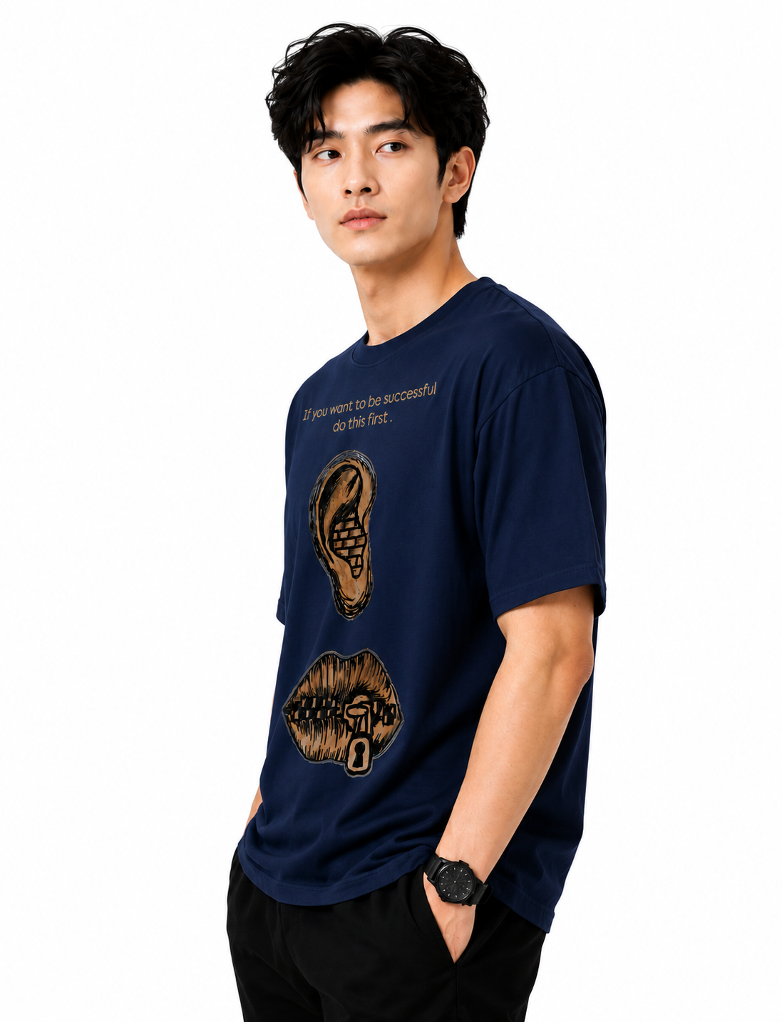 Attitude Men Slogan Printed Oversized tshirt For Men| Slogan Trending T- Shirt