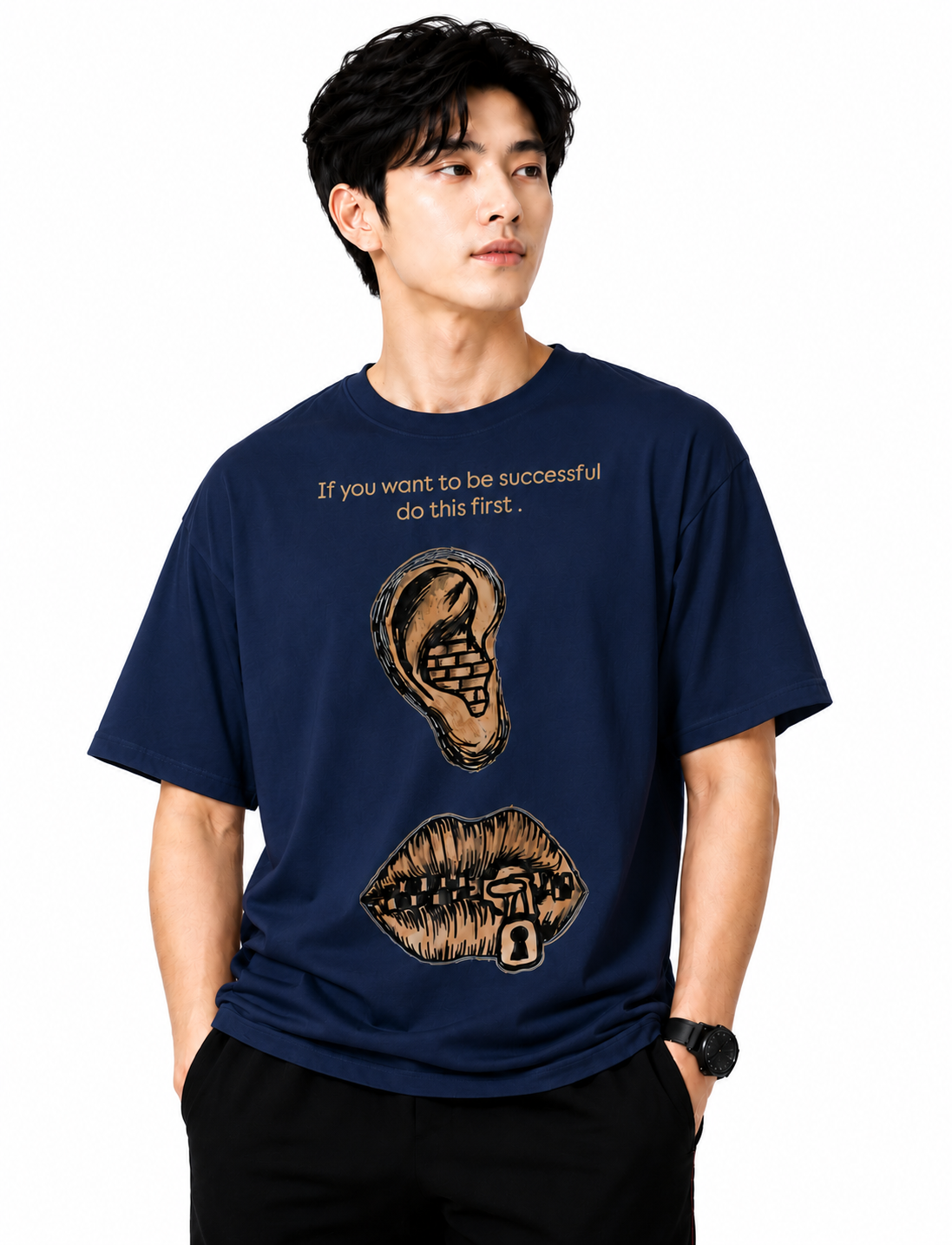 Attitude Men Slogan Printed Oversized tshirt For Men| Slogan Trending T- Shirt