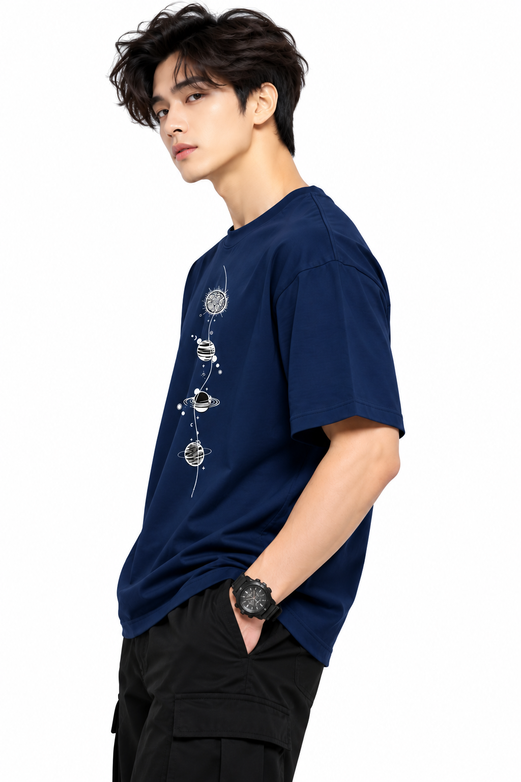 Attitude T-Shirts for Men | Round Neck Printed Oversized Cotton Tshirt