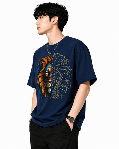Attitude T-Shirts for Men, | Premium Cotton Casual Round Neck Tee for Men | Oversized Printed T-Shirt for Men