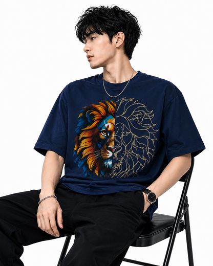 Attitude T-Shirts for Men, | Premium Cotton Casual Round Neck Tee for Men | Oversized Printed T-Shirt for Men