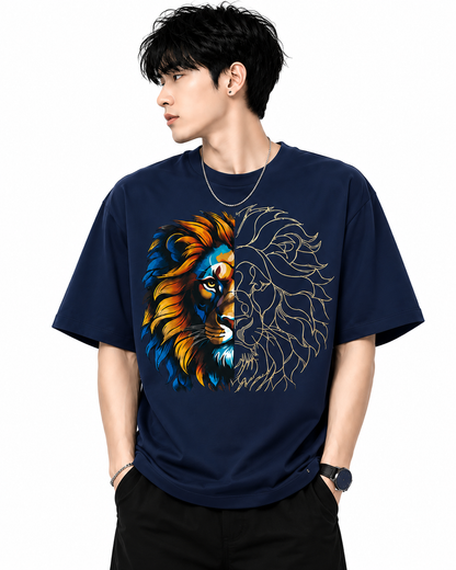 Attitude T-Shirts for Men, | Premium Cotton Casual Round Neck Tee for Men | Oversized Printed T-Shirt for Men