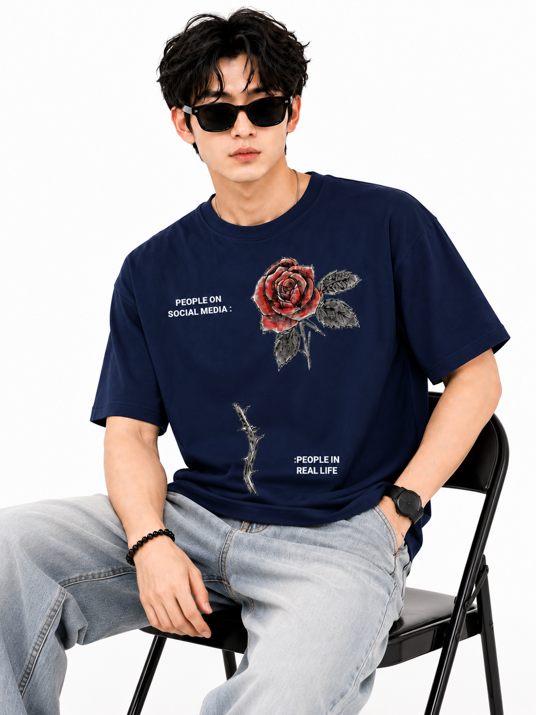 Attitude T-Shirts for Men | Oversized Slogan Printed T-Shirt for Men | 100% Pure Cotton T Shirt For Men