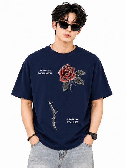 Attitude T-Shirts for Men | Oversized Slogan Printed T-Shirt for Men | 100% Pure Cotton T Shirt For Men