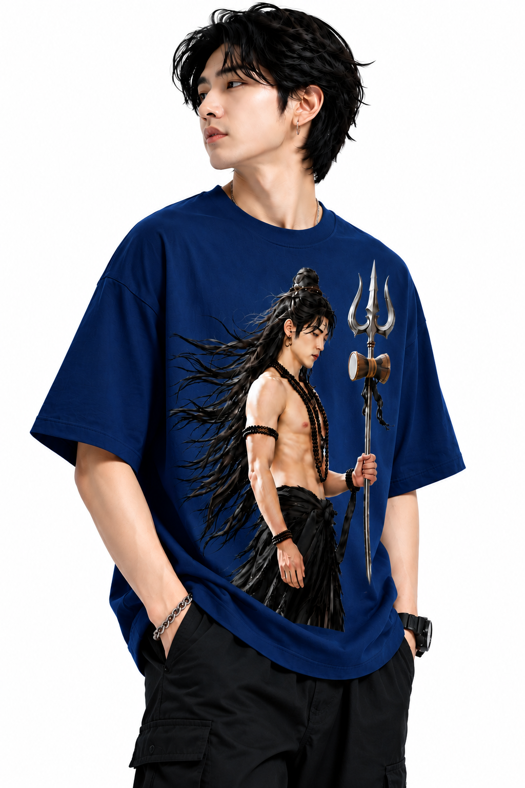 Attitude T-Shirts for Men | Mahadev Printed t shirt | Oversized 100% Pure Cotton T Shirt