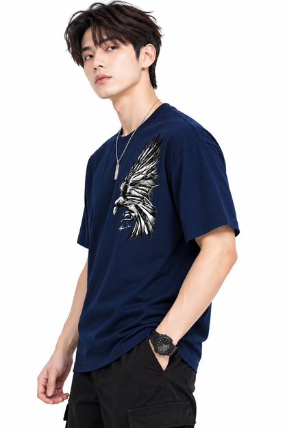Attitude T-Shirts for Men | Oversized Printed T-Shirt | Eagle t shirt | 100% Pure Cotton T Shirt