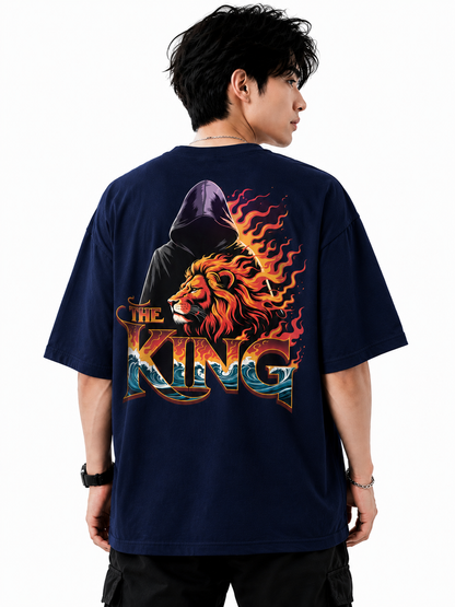 Attitude Men's King Printed T-Shirt | Premium Cotton Casual Round Neck Tee for Men