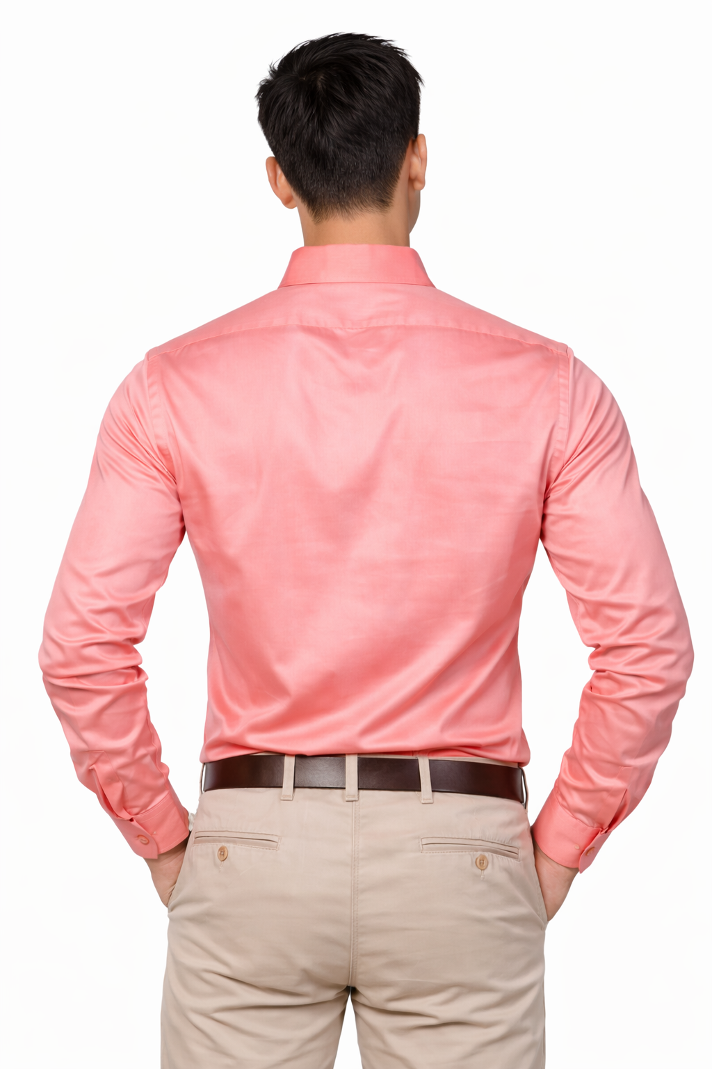 Attitude Start of Fashion Men’s Classic Peach Formal Shirt – Full Sleeve Smart Casual Wear