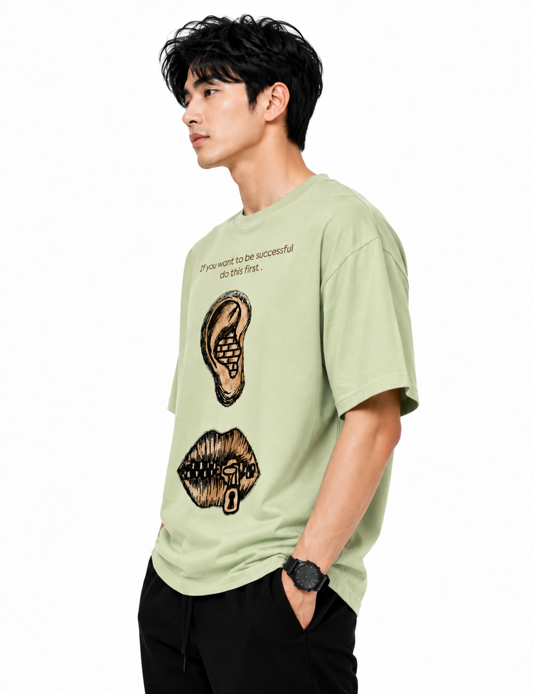 Attitude Men Slogan Printed Oversized tshirt For Men| Slogan Trending T- Shirt