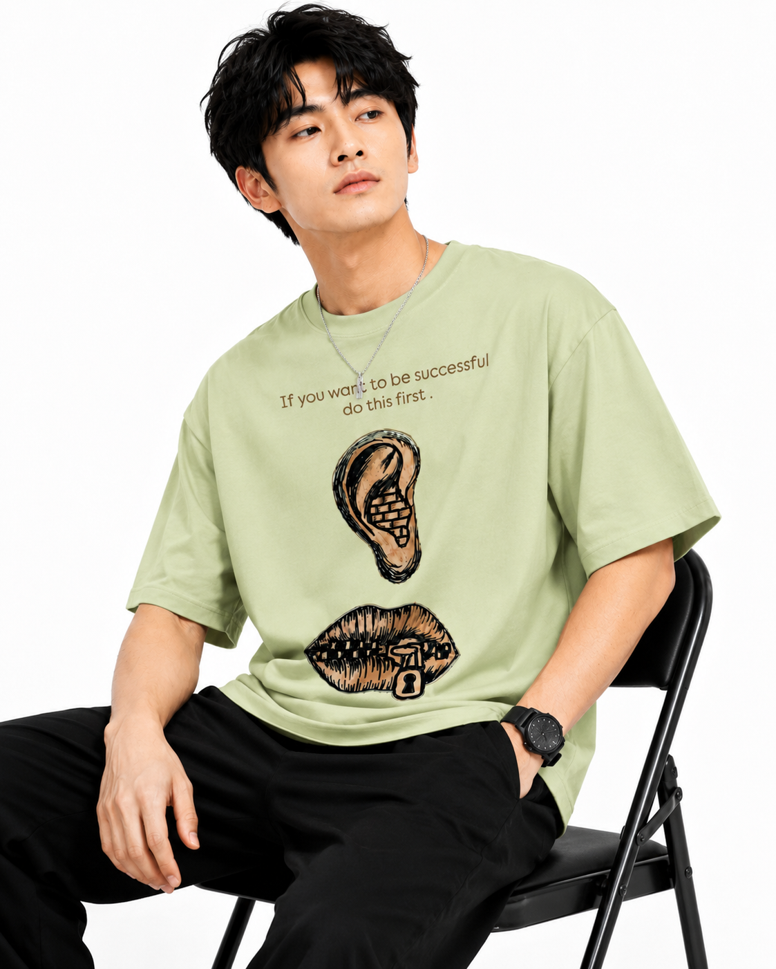 Attitude Men Slogan Printed Oversized tshirt For Men| Slogan Trending T- Shirt