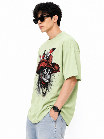 Attitude Men's Skull Graphic Printed  T-Shirt | Premium Cotton Casual Round Neck Tee for Men