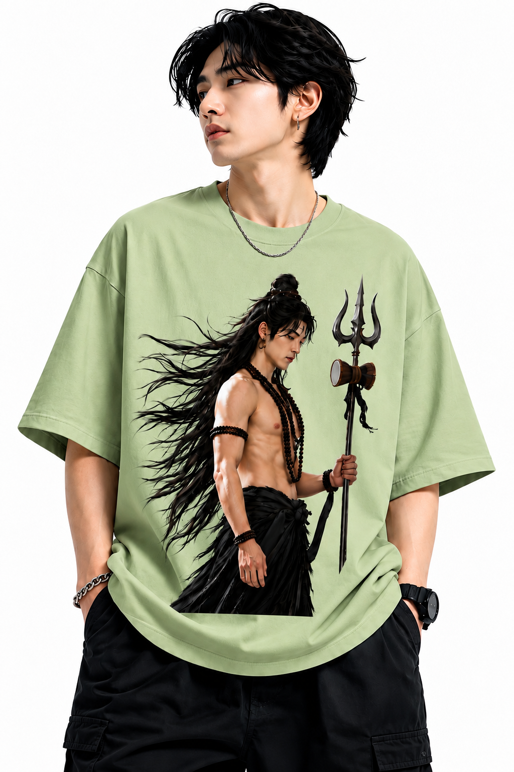 Attitude T-Shirts for Men | Mahadev Printed t shirt | Oversized 100% Pure Cotton T Shirt