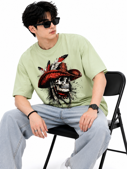 Attitude Men's Skull Graphic Printed  T-Shirt | Premium Cotton Casual Round Neck Tee for Men