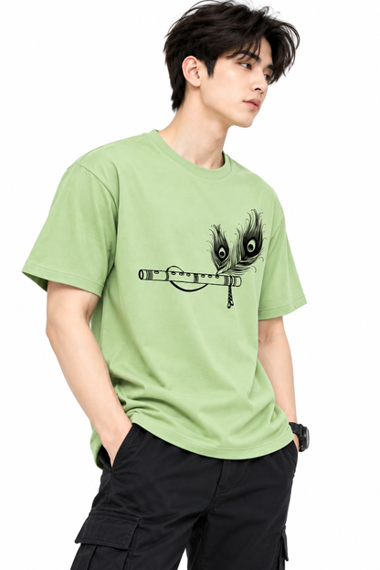 Attitude T-Shirts for Men | India's Number one Trending Brand | Murli Printed | 100% Pure Cotton Oversized Printed Tee