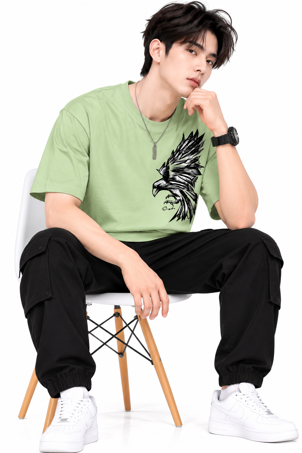 Attitude T-Shirts for Men | Oversized Printed T-Shirt | Eagle t shirt | 100% Pure Cotton T Shirt