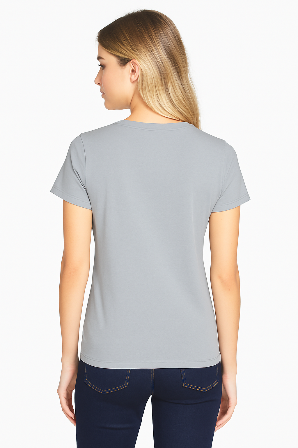 Attitude Start Of Fashion Women’s Grey & White Color Block Cotton T-Shirt – Regular Fit Casual Tee