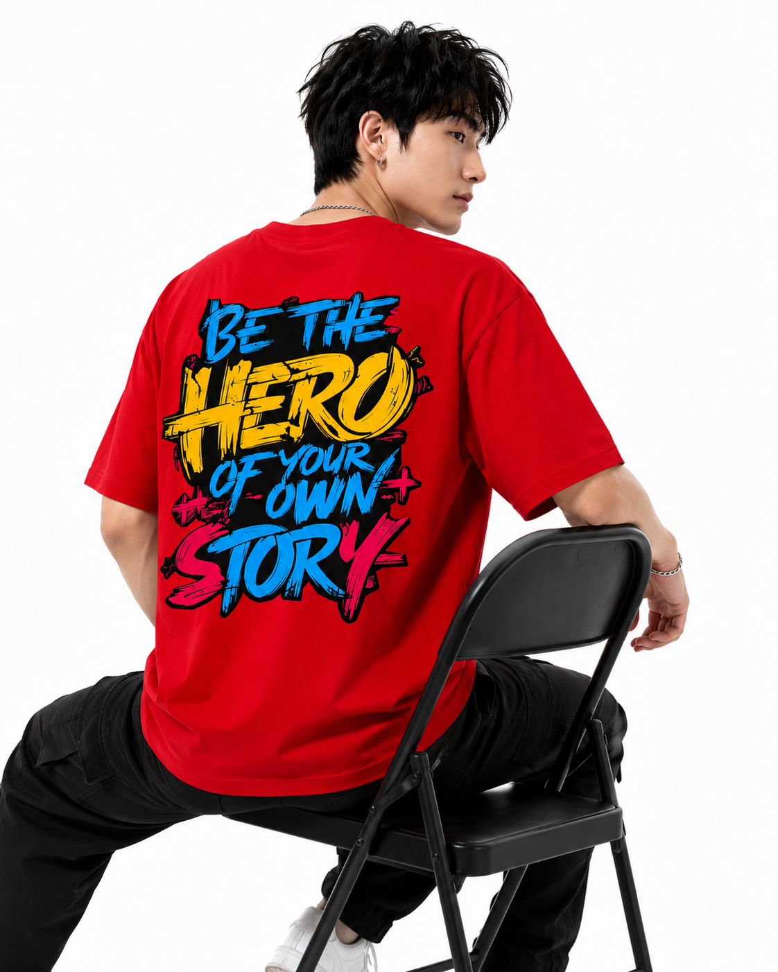 Attitude Men's Slogan Printed T-Shirt | Premium Cotton Casual Round Neck Tee for Men