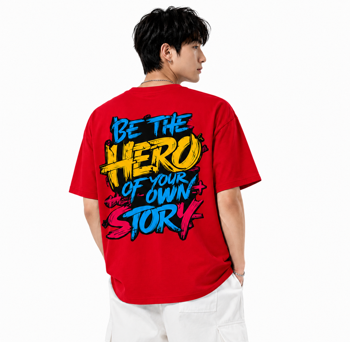 Attitude Men's Slogan Printed T-Shirt | Premium Cotton Casual Round Neck Tee for Men