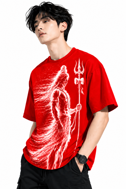 Attitude T-Shirts for Men | Mahadev Printed T- Shirt | Oversized Printed T-Shirt |  100% Pure Cotton T Shirt