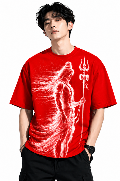 Attitude T-Shirts for Men | Mahadev Printed T- Shirt | Oversized Printed T-Shirt |  100% Pure Cotton T Shirt