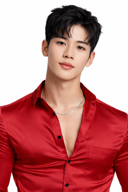 Attitude Start of Fashion Men’s Premium Red Satin Slim Fit Shirt – Full Sleeve Party Wear