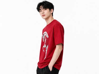 Attitude Men Typography Printed Round Neck Pure Cotton Oversized T-shirt