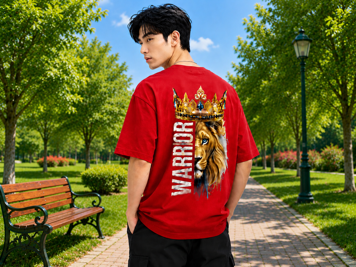 Attitude Men Tiger Printed Oversized Black Tee | Anime T Shirt | Baggy T Shirt