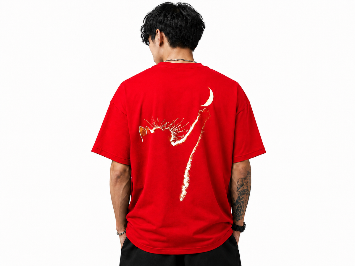 Attitude Oversized Anime Graphic T-Shirt for Men | Mens LoosE Fit Back Printed Oversized Tshirt