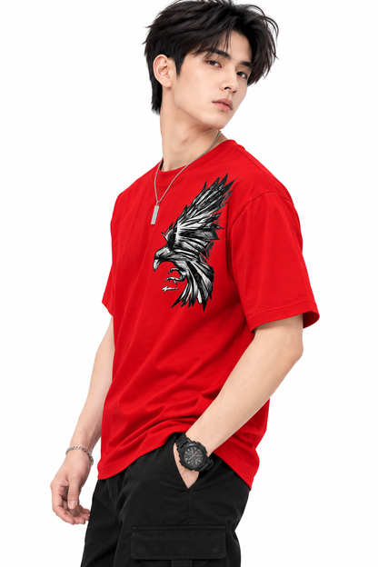 Attitude T-Shirts for Men | Oversized Printed T-Shirt | Eagle t shirt | 100% Pure Cotton T Shirt
