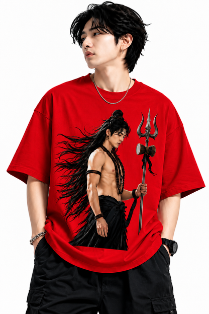 Attitude T-Shirts for Men | Mahadev Printed t shirt | Oversized 100% Pure Cotton T Shirt