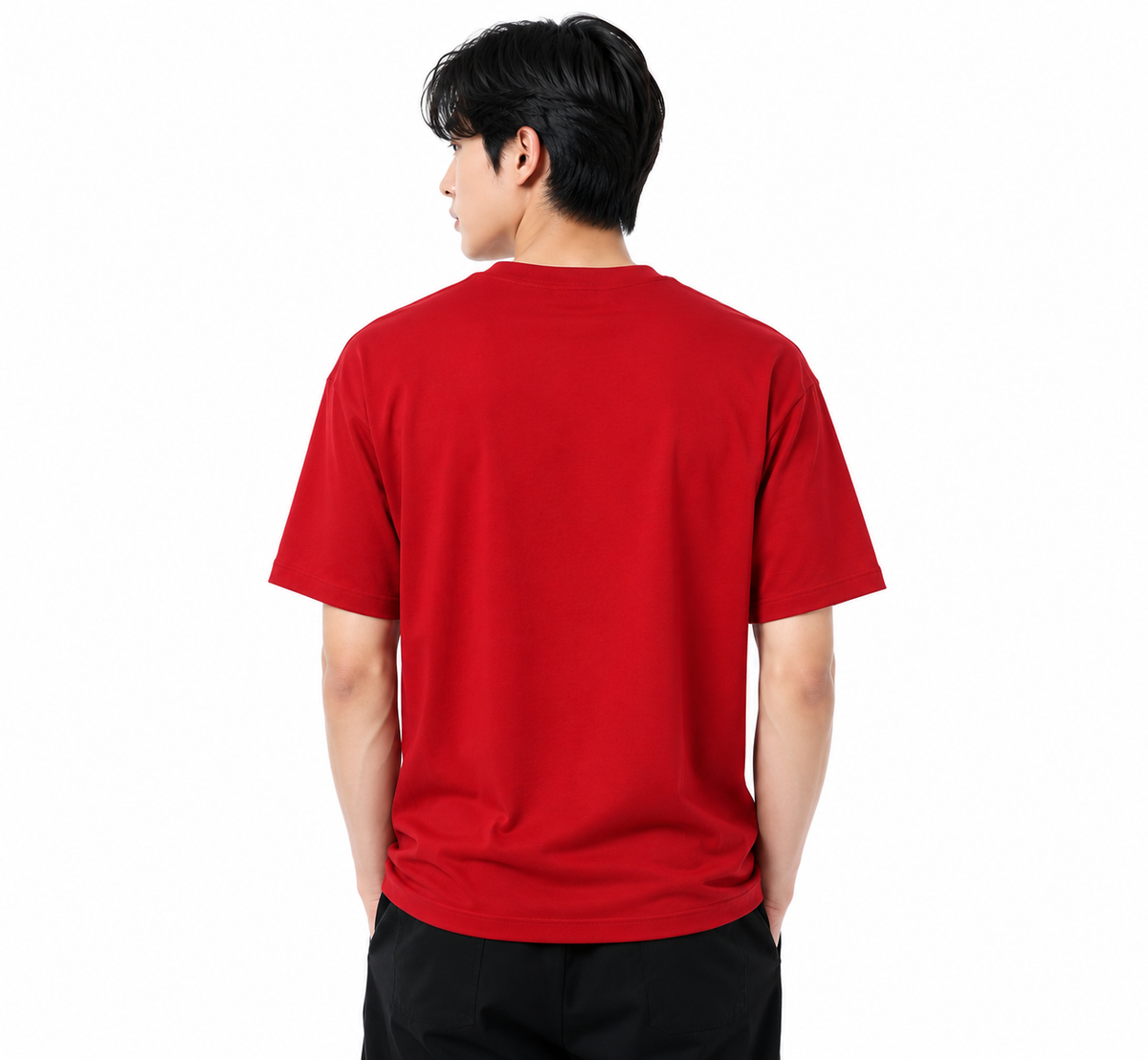 Attitude Men Bird Fly Printed Oversized Fit Cotton T- Shirt