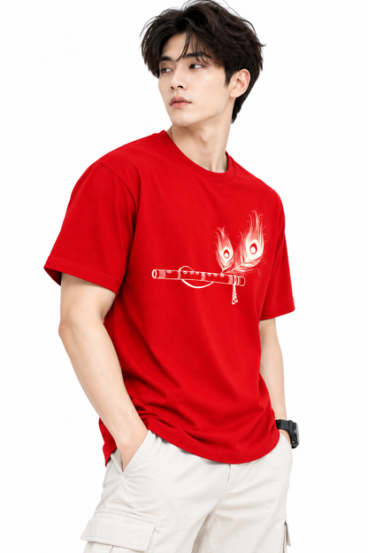 Attitude T-Shirts for Men | India's Number one Trending Brand | Murli Printed | 100% Pure Cotton Oversized Printed Tee