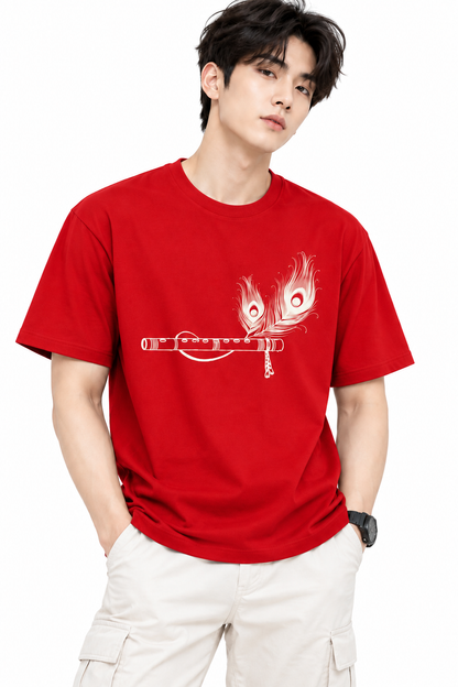 Attitude T-Shirts for Men | India's Number one Trending Brand | Murli Printed | 100% Pure Cotton Oversized Printed Tee