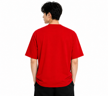Attitude Men Typography Printed Round Neck Pure Cotton Oversized T-shirt