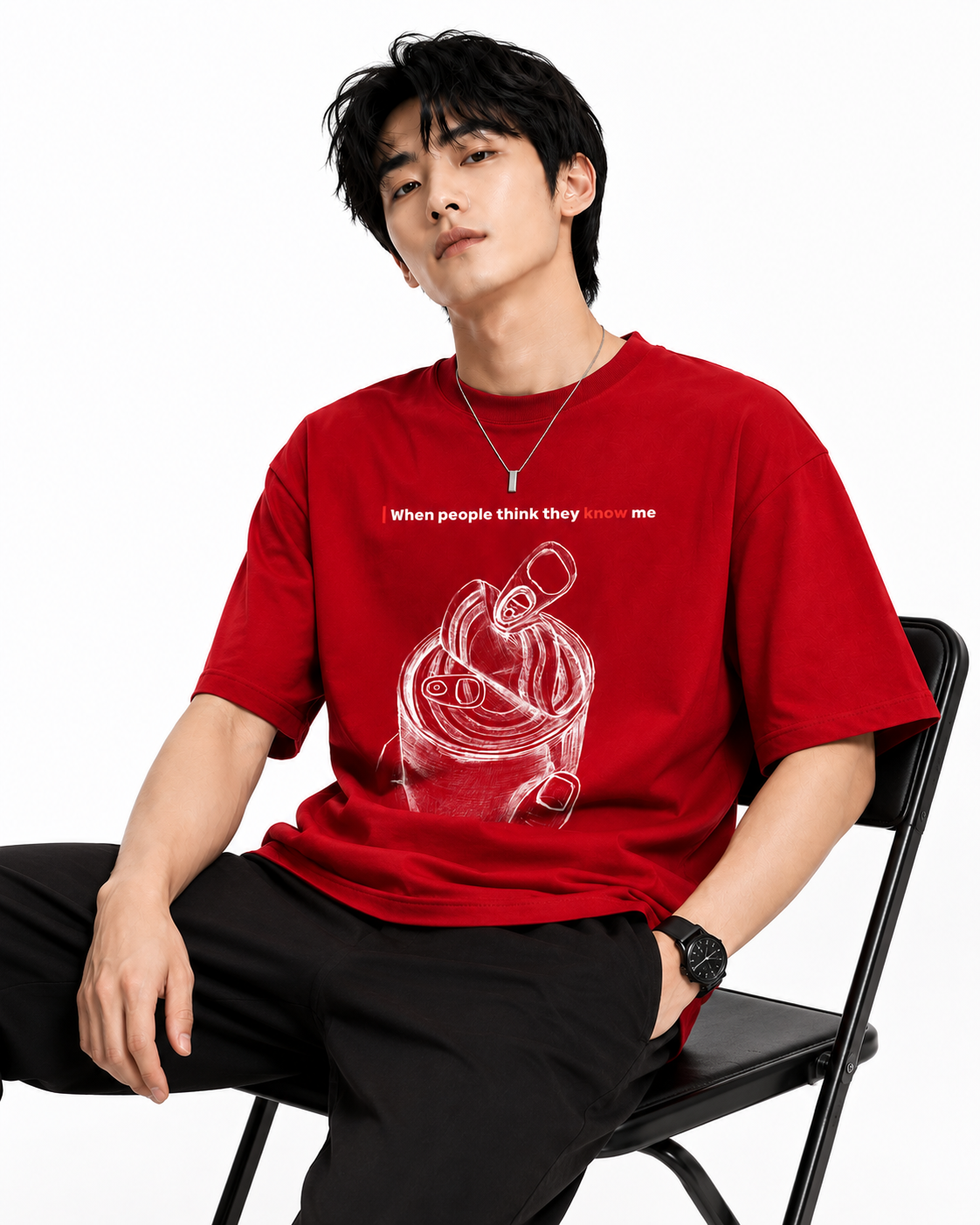 Attitude T-Shirts for Men | Oversized Slogan Printed T-Shirt for Men | Cotton T Shirt For Men