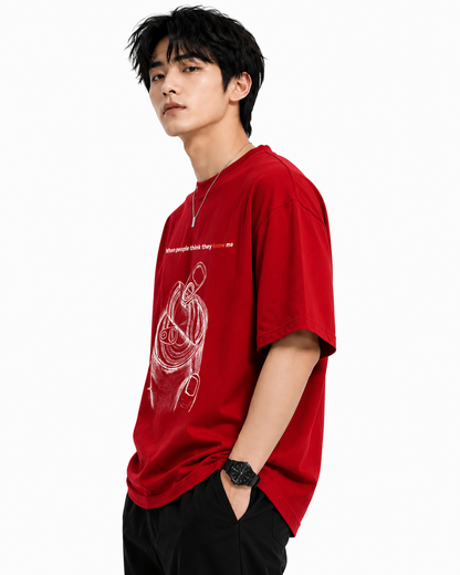 Attitude T-Shirts for Men | Oversized Slogan Printed T-Shirt for Men | Cotton T Shirt For Men