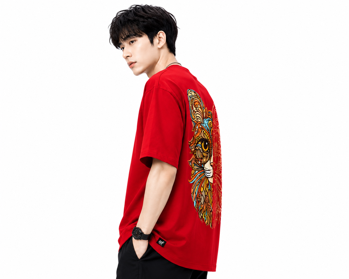 Attitude Cat Printed Oversized tshirt For Men| Trending T- Shirt
