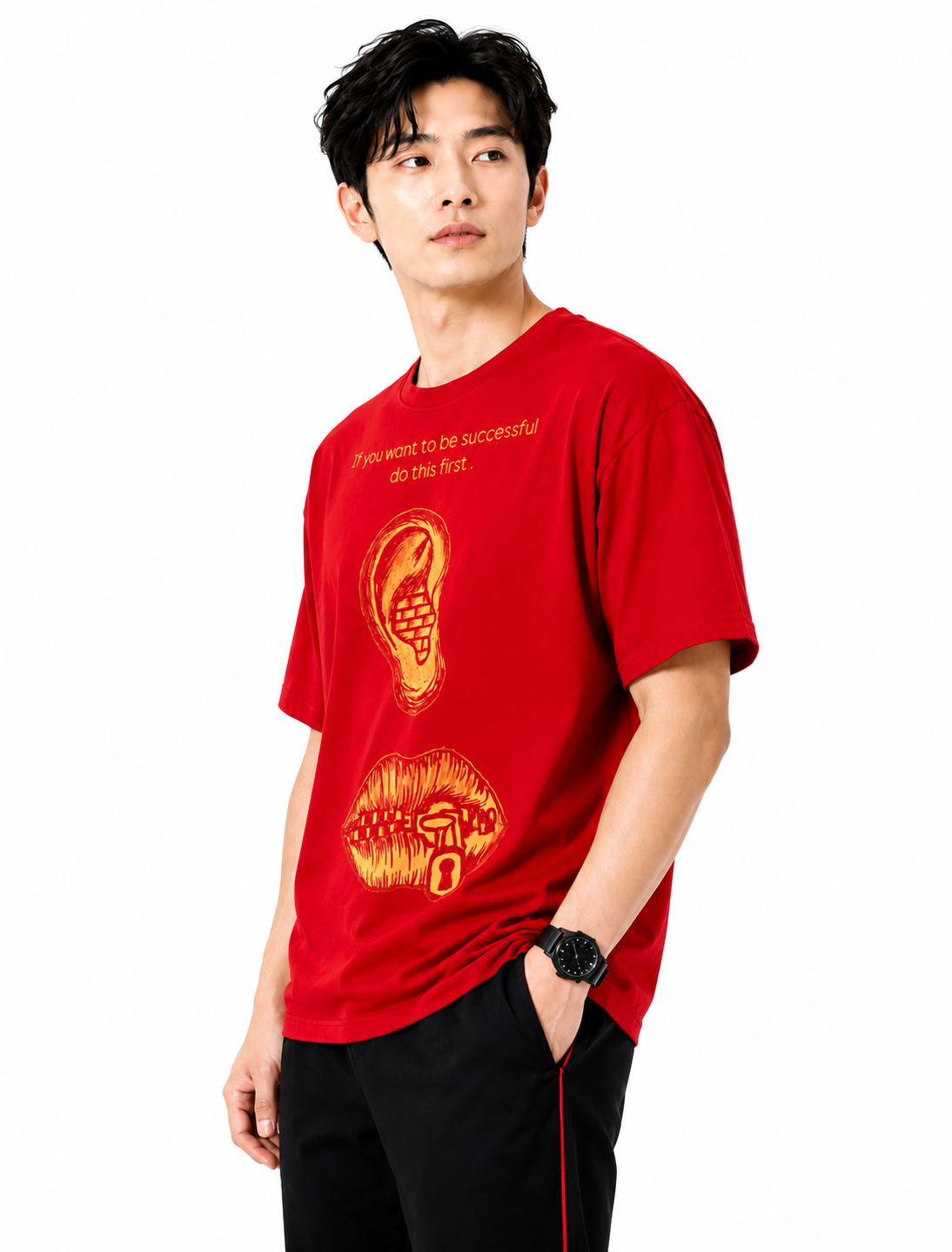 Attitude Men Slogan Printed Oversized tshirt For Men| Slogan Trending T- Shirt